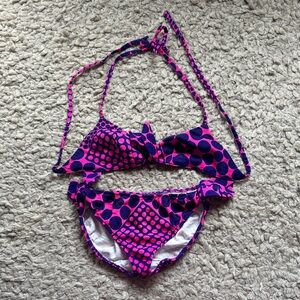 Vintage 60s pink & navy bikini mint condition